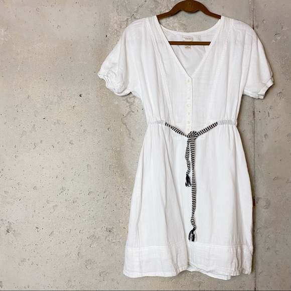 J. Crew Dresses & Skirts - J crew white short sleeve v neck cotton dress